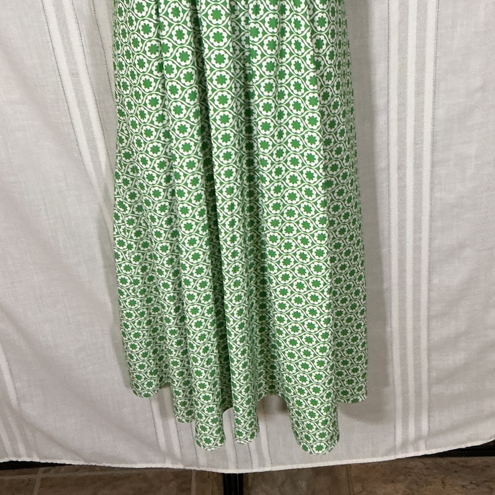Alexia Admor Green White Floral V-Neck Maxi Dress NWT Size 10 - Picture 5 of 11